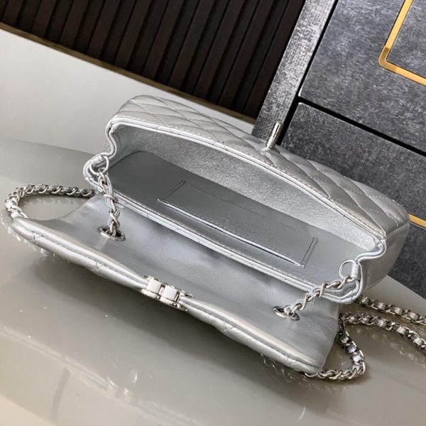 Chanel FLAP PHONE HOLDER WITH CHAIN(HIGH-END GRADE) - Image 8