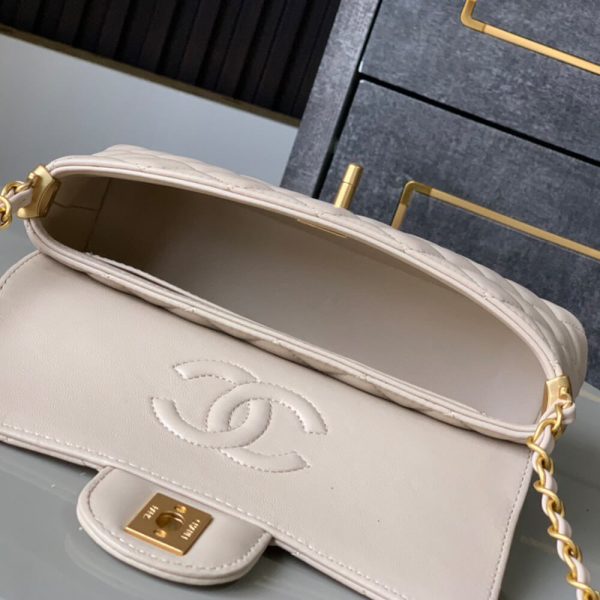 CHANEL Mini Flap Bag with Top Handle(HIGH-END GRADE) - Image 8