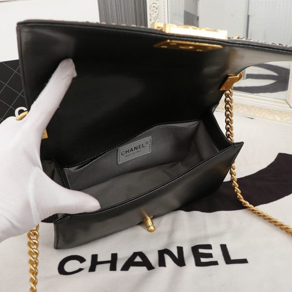 Chanel Top Handle Chevron Boy Handbag - Image 8